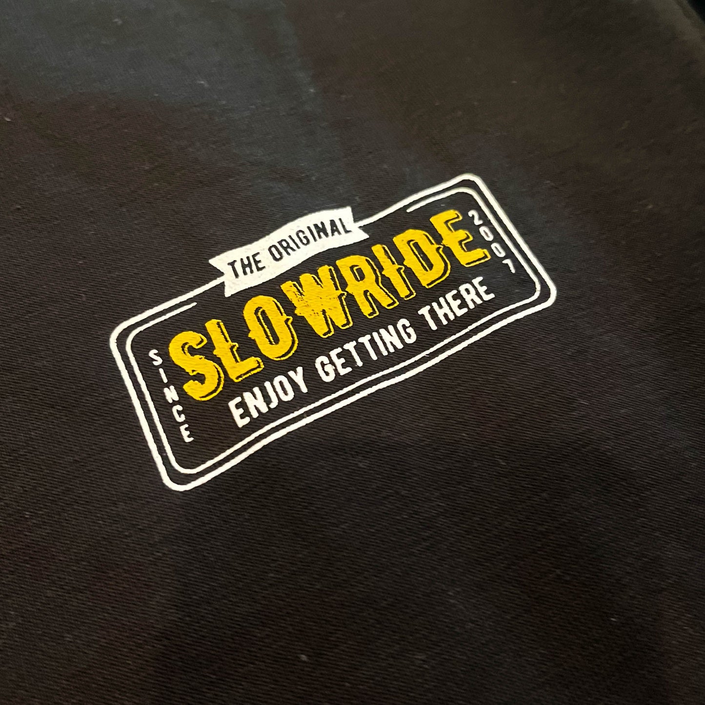 Plate Embroidered Hoodie (Black) - Slow Ride
