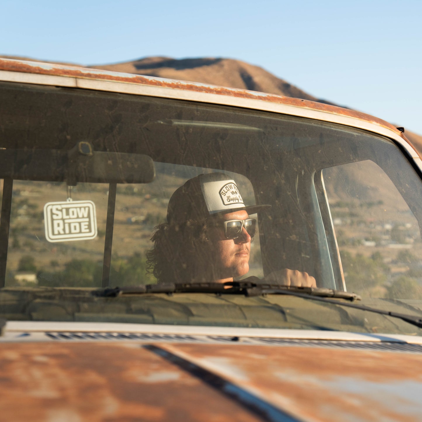 Supply Co. Trucker Hat (Black/White) - Slow Ride